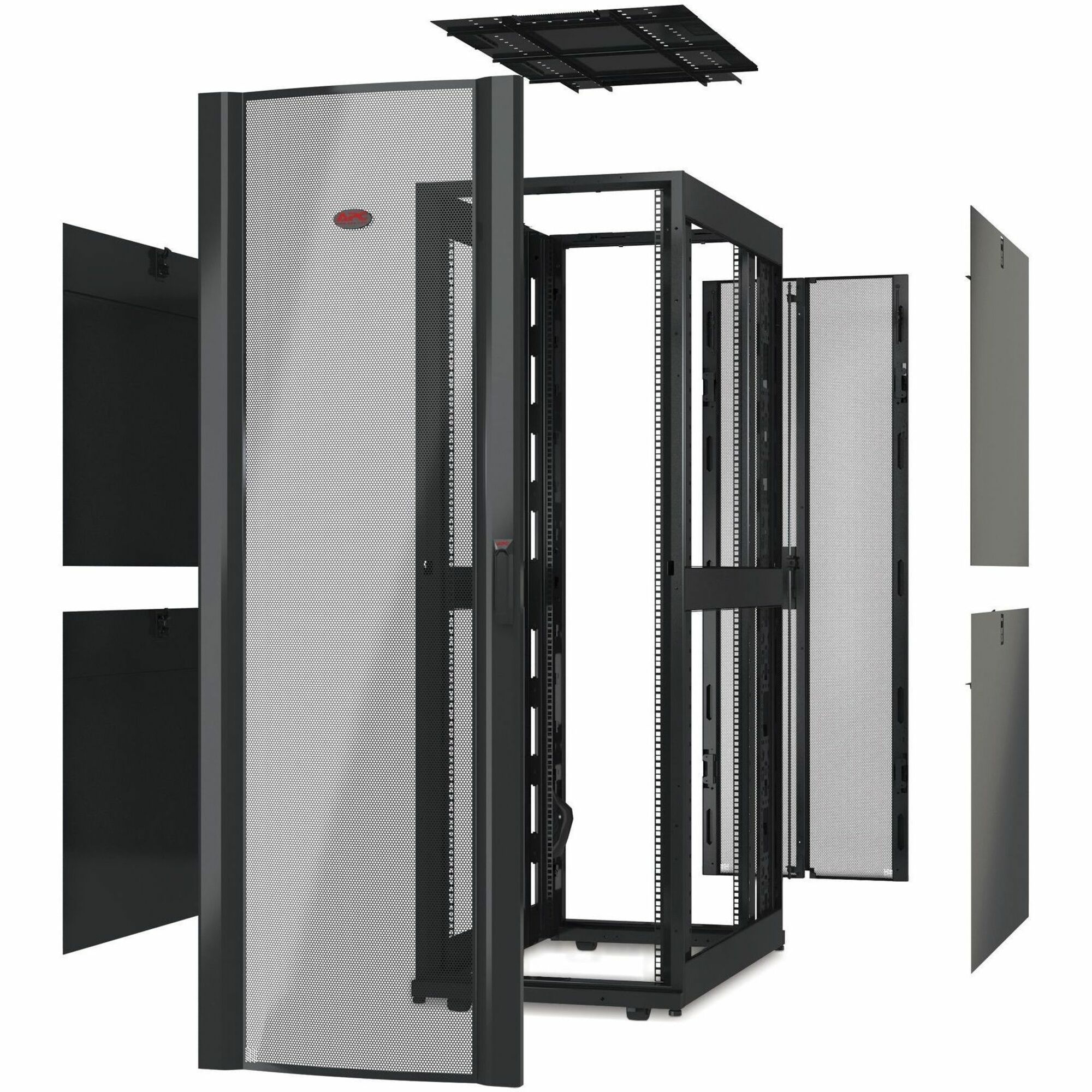 APC NetShelter SX, Server Rack Enclosure, 42U, without Doors, Black, 1991H x 600W x 1070D mm [TAA]
