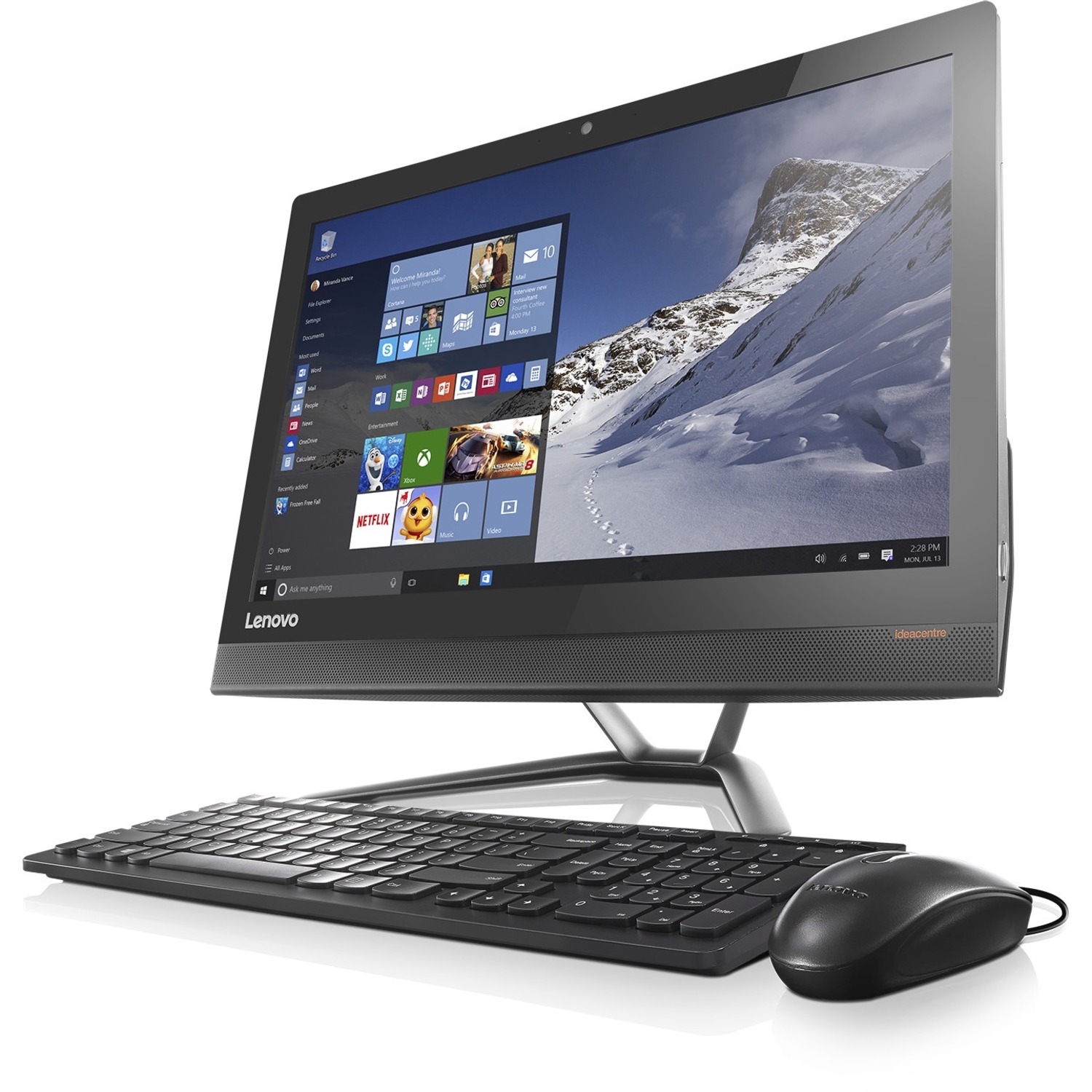 Lenovo 300-23ISU F0BY0041US All-in-One Computer - Intel Core i3 6th Gen i3-6100U - 8 GB - 1 TB HDD - 23" - Desktop