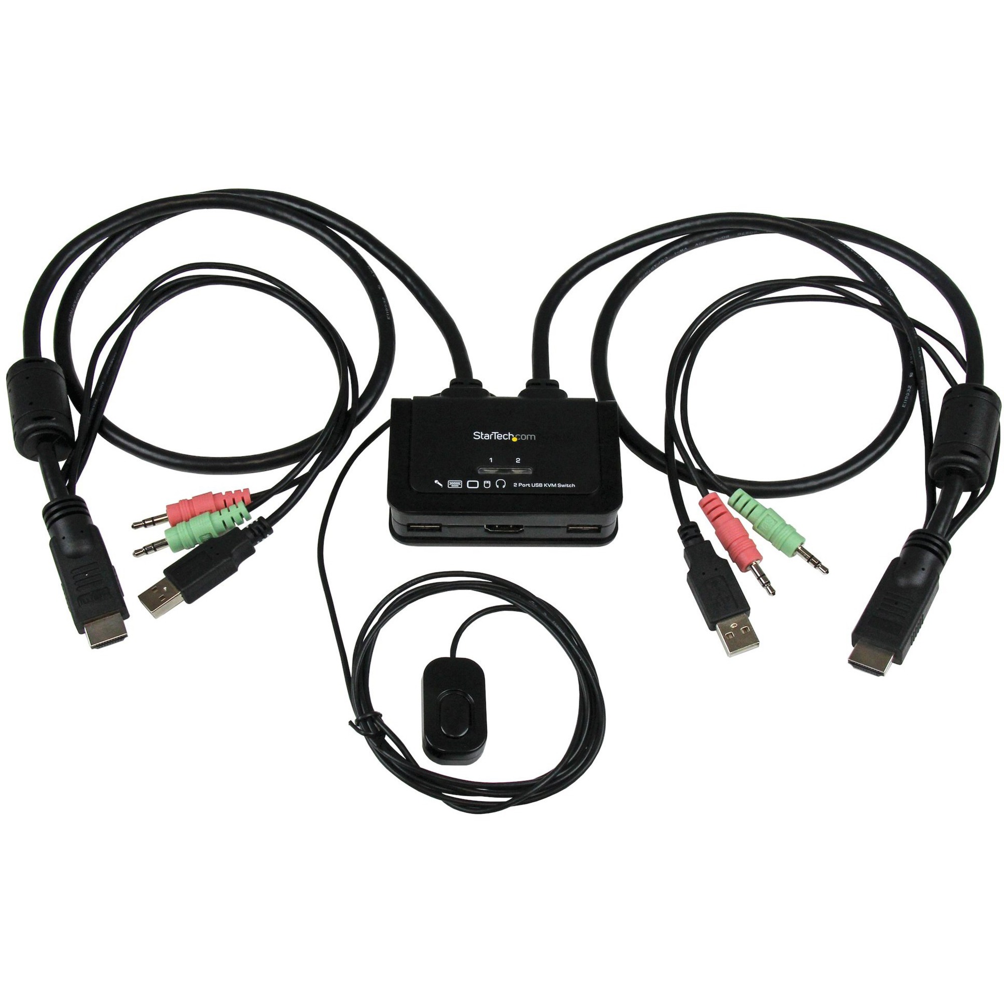 StarTech.com 2 Port USB HDMI Cable KVM Switch with Audio and Remote Switch? USB Powered
