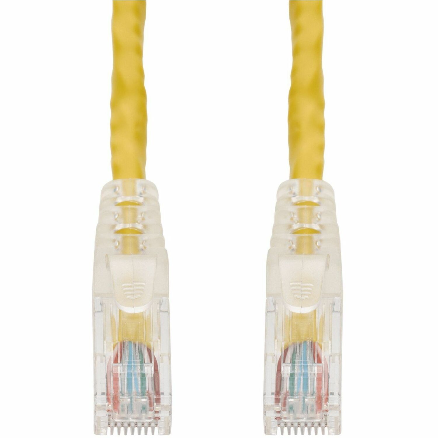 AddOn 3ft Yellow CAT6A PVC Ethernet Cable Snagless Easy Clear Boot TAA RJ-45 M/M CAT 6A