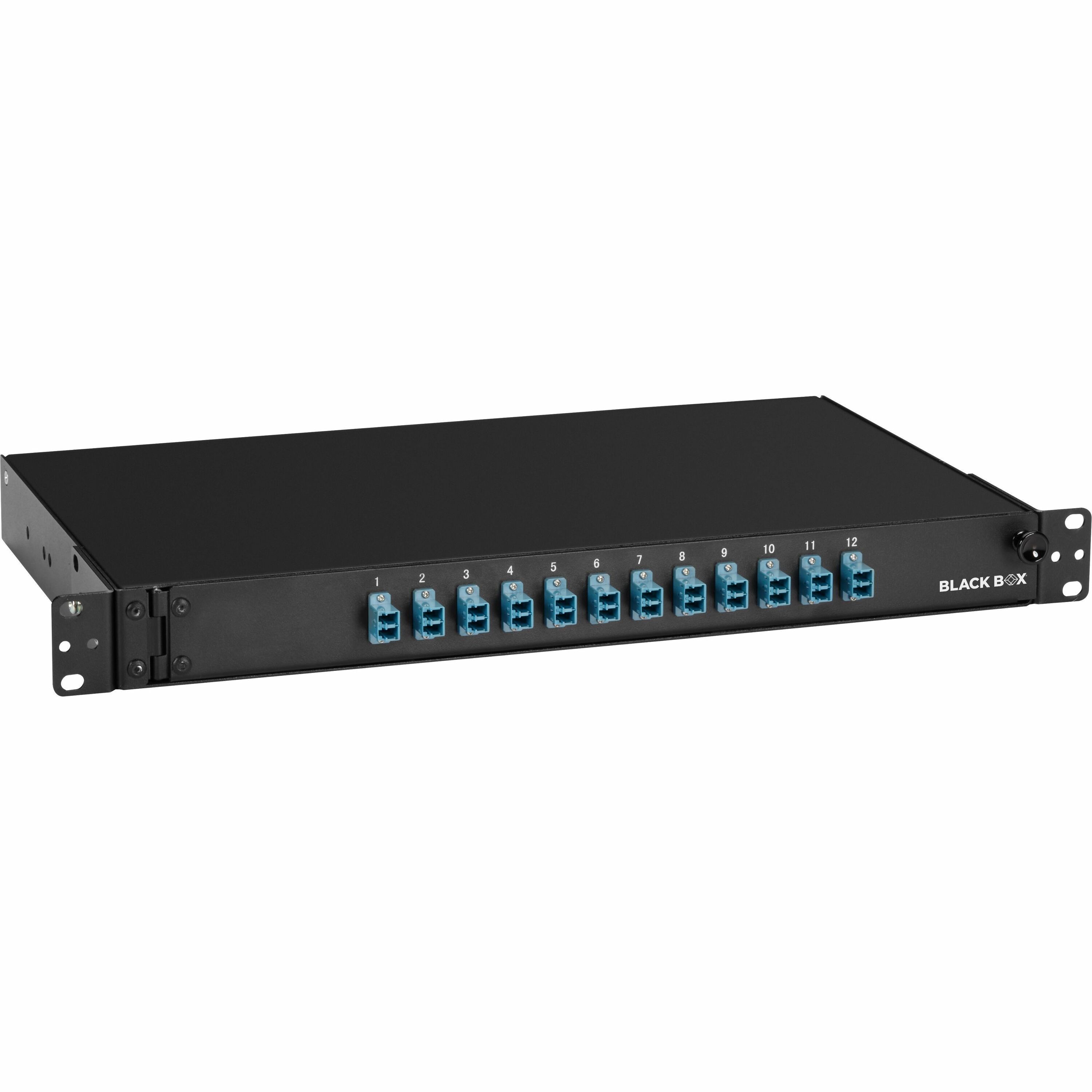 Black Box Rackmount Duplex Fiber Enclosure - 1U, Preloaded