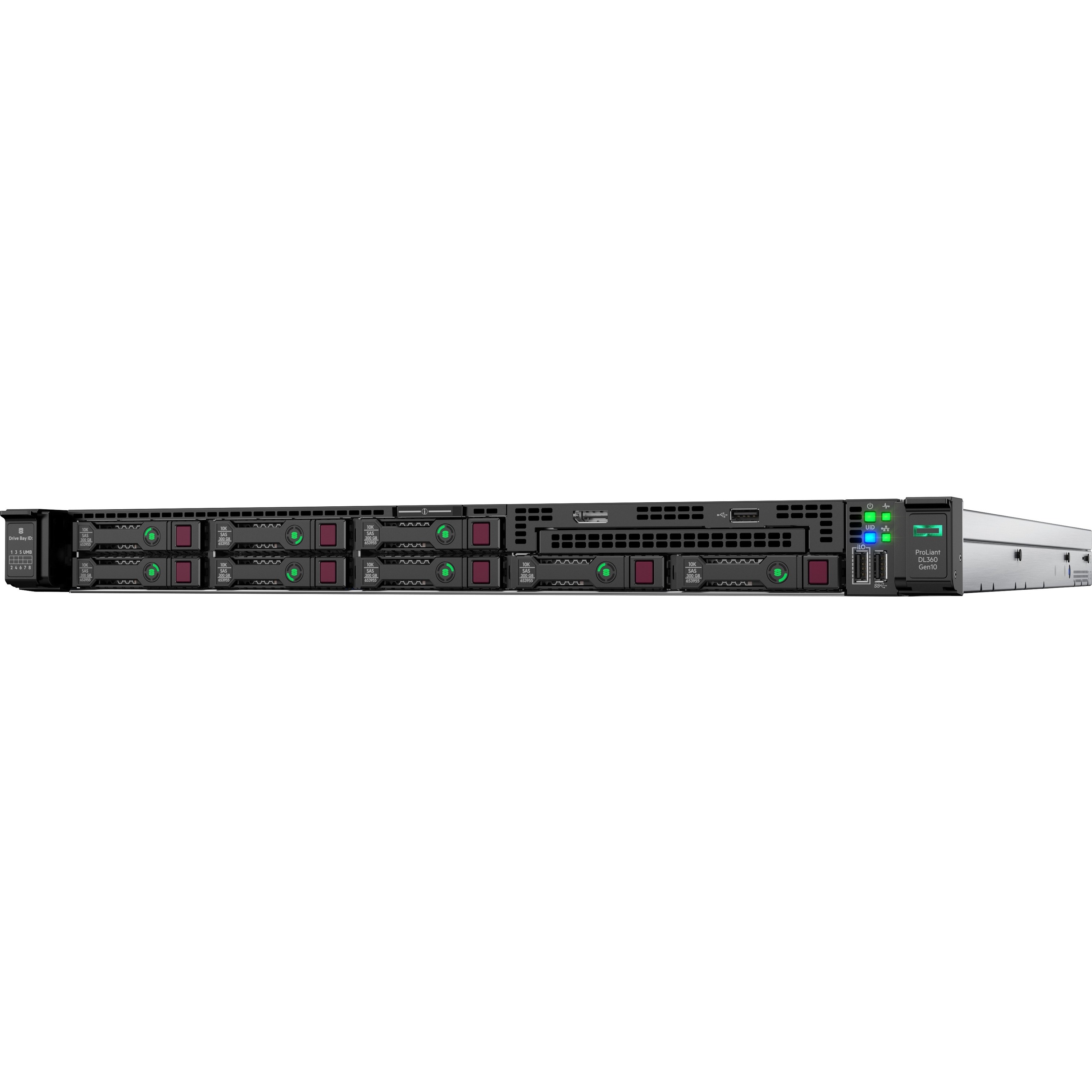HPE ProLiant DL360 G10 1U Rack Server - 1 Xeon Silver 4110 2.10 GHz - 16 GB RAM - 12Gb/s SAS, Serial ATA/600 Controller