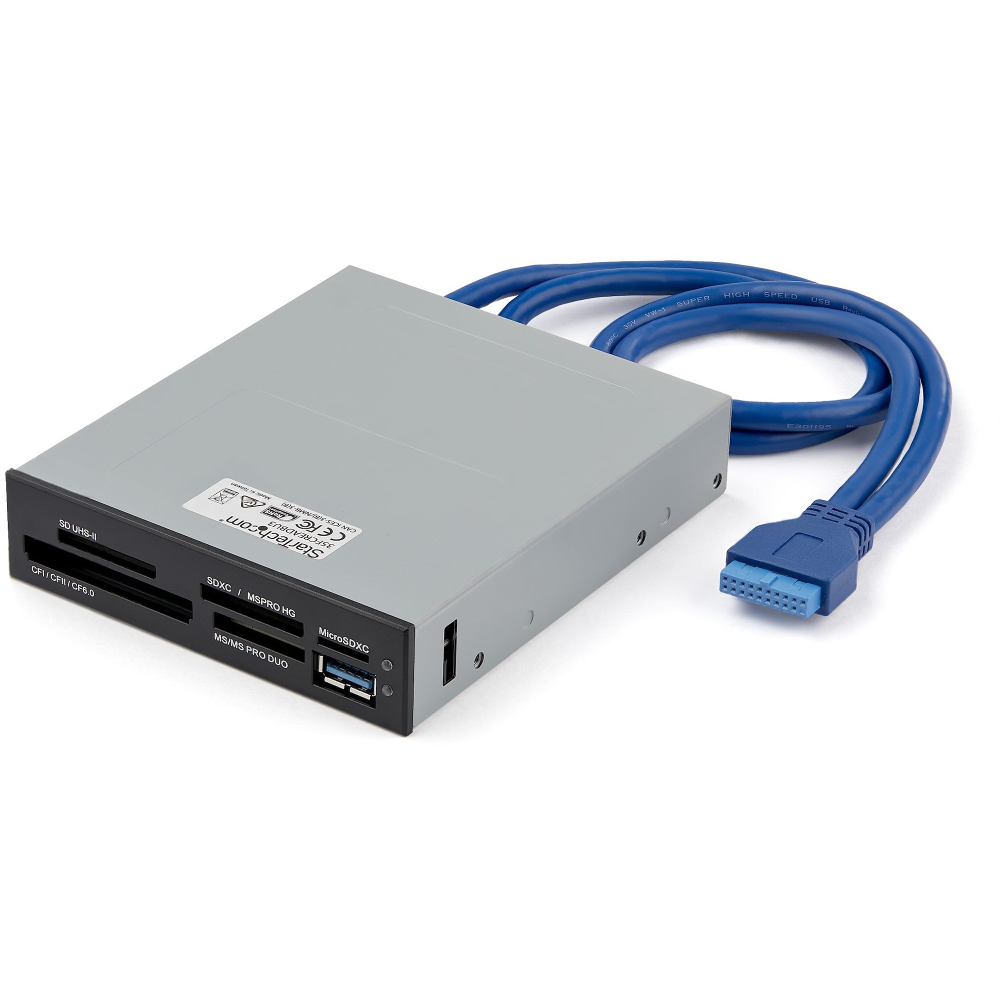 StarTech USB 3.0 Internal Multi-Card Reader with UHS-II Support, SD/Micro SD/MS/CF Memory Card Reader, TAA