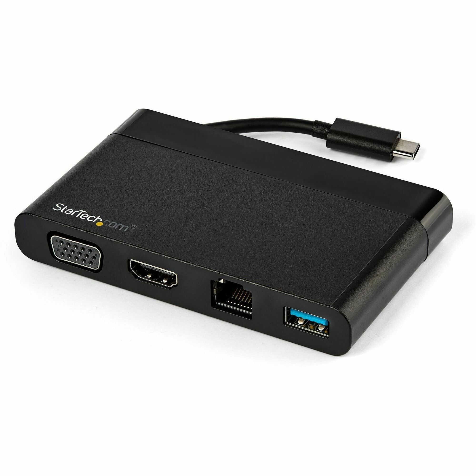 StarTech USB C Multiport Adapter with HDMI, VGA, Gb Ethernet & USB - USB C to 4K HDMI or 1080p VGA Adapter Mini Dock Hub - Travel Dock