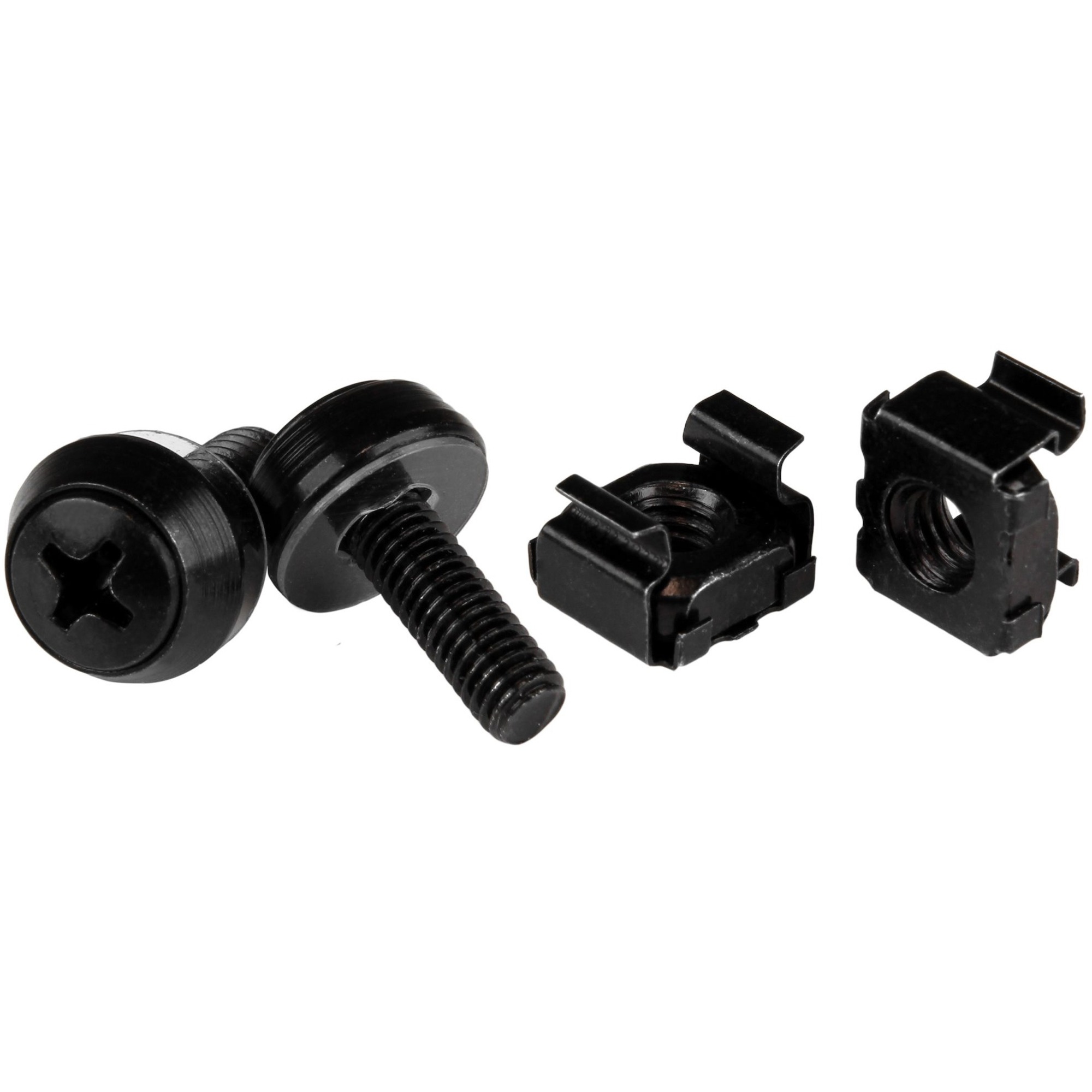 StarTech M5 x 12mm, Screws and Cage Nuts, 100 Pack, Black, M5 Mounting Screws & Cage Nuts for Server Rack & Cabinet, TAA
