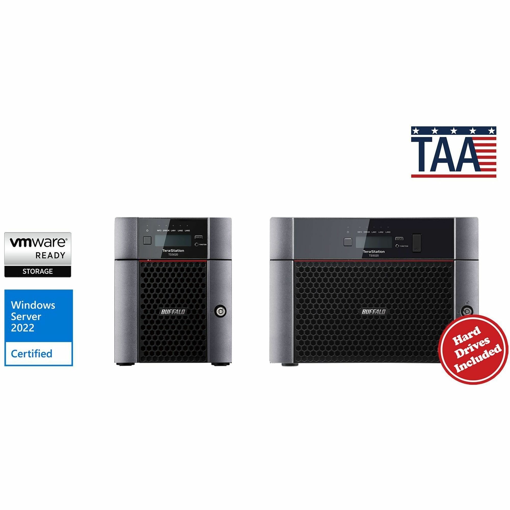 BUFFALO TeraStation 5820DN 8-Bay Secure Business Desktop NAS 64TB (8x8TB) w/ Hard Drives Included