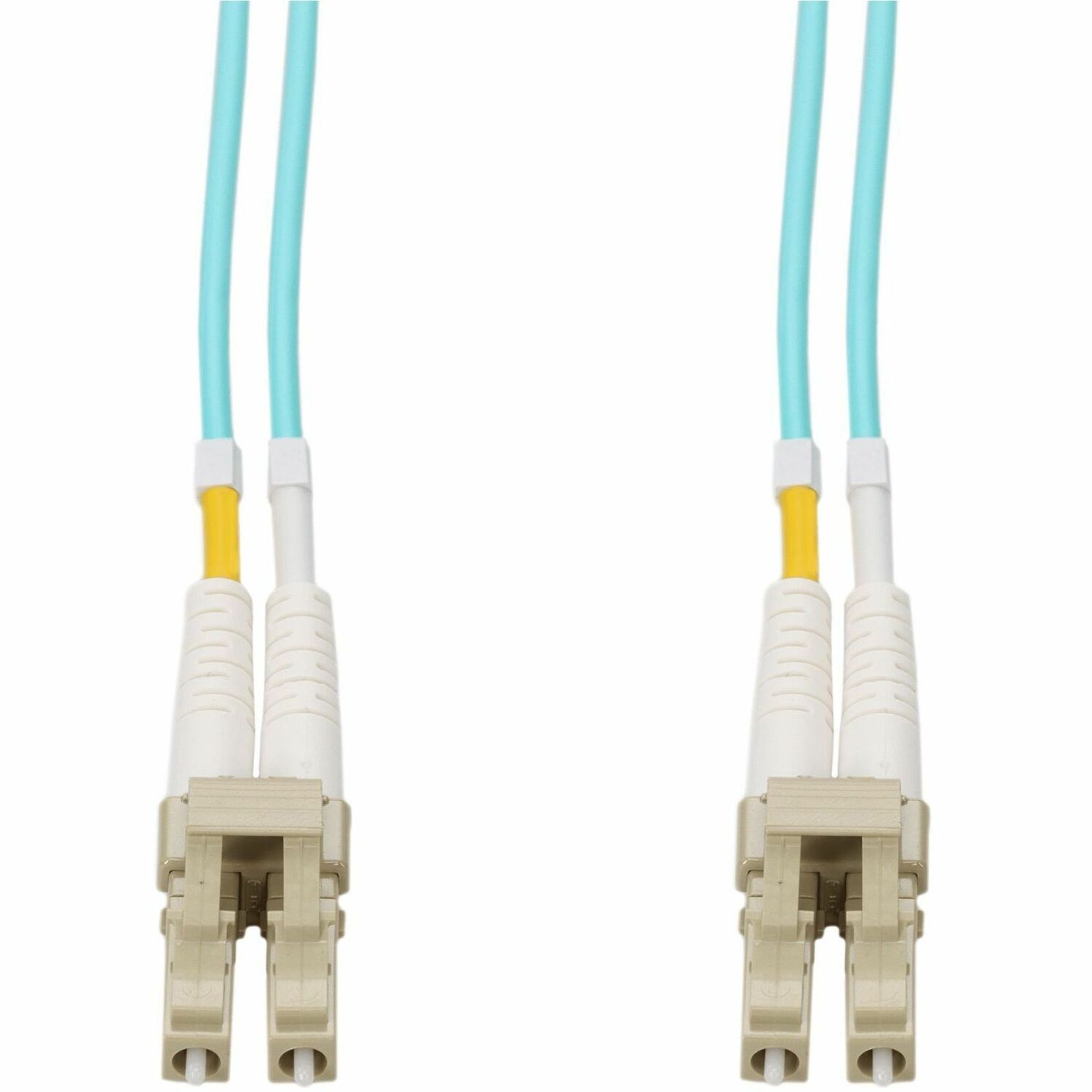 AddOn 2m LC to LC Aqua OS2 Duplex OFNR (Riser-Rated) SMF Fiber Patch Cable