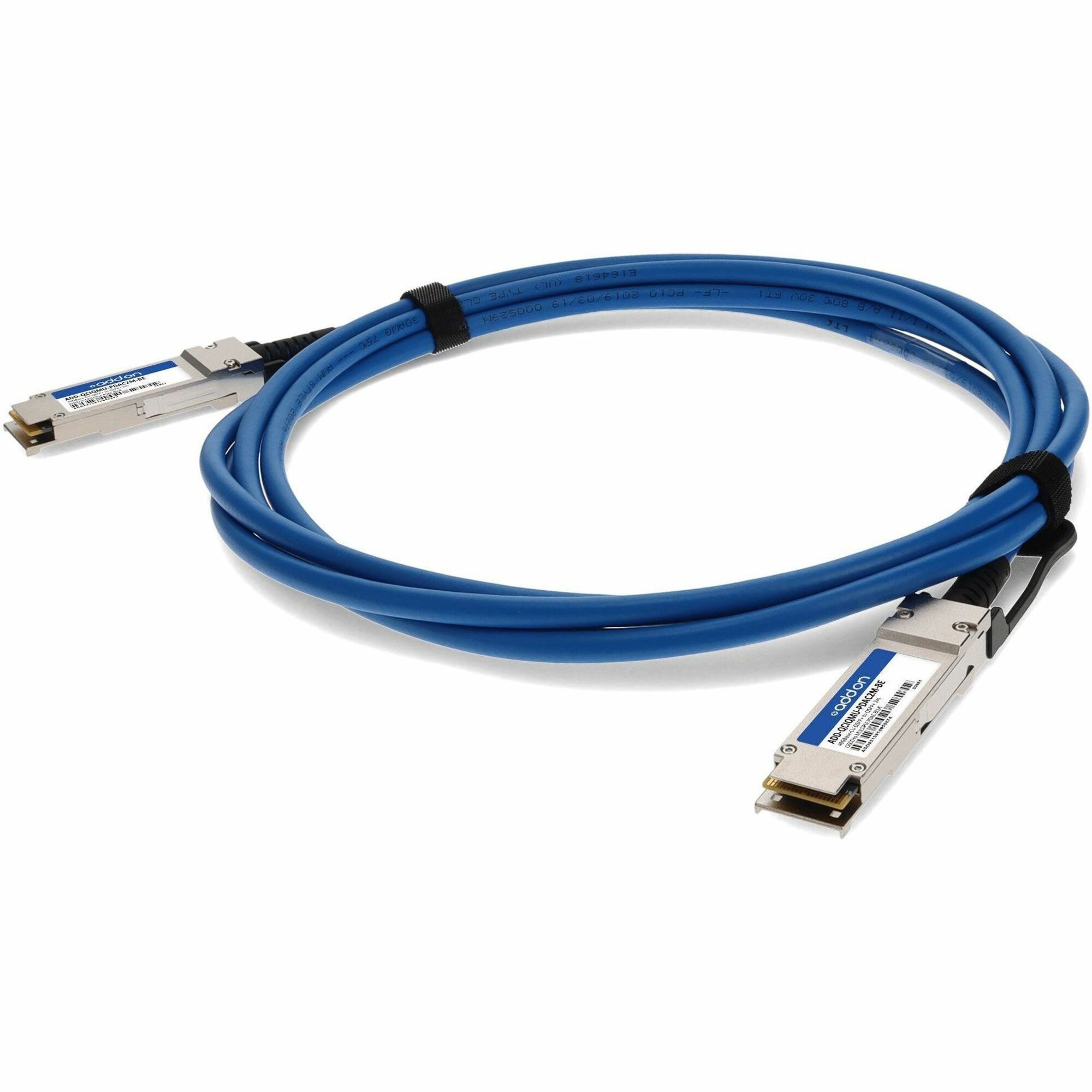 AddOn Cisco&reg; QSFP-H40G-CU2M to QSFP-40G-PDAC2M Compatible TAA Compliant 40GBase-CU QSFP+ to QSFP+ Direct Attach Cable (Passive Twinax, 2m)