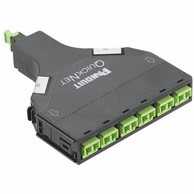 Panduit QuickNet MPO-LC Fiber Cassette OM5, 12 Fiber, Modified Method A, Ult IL