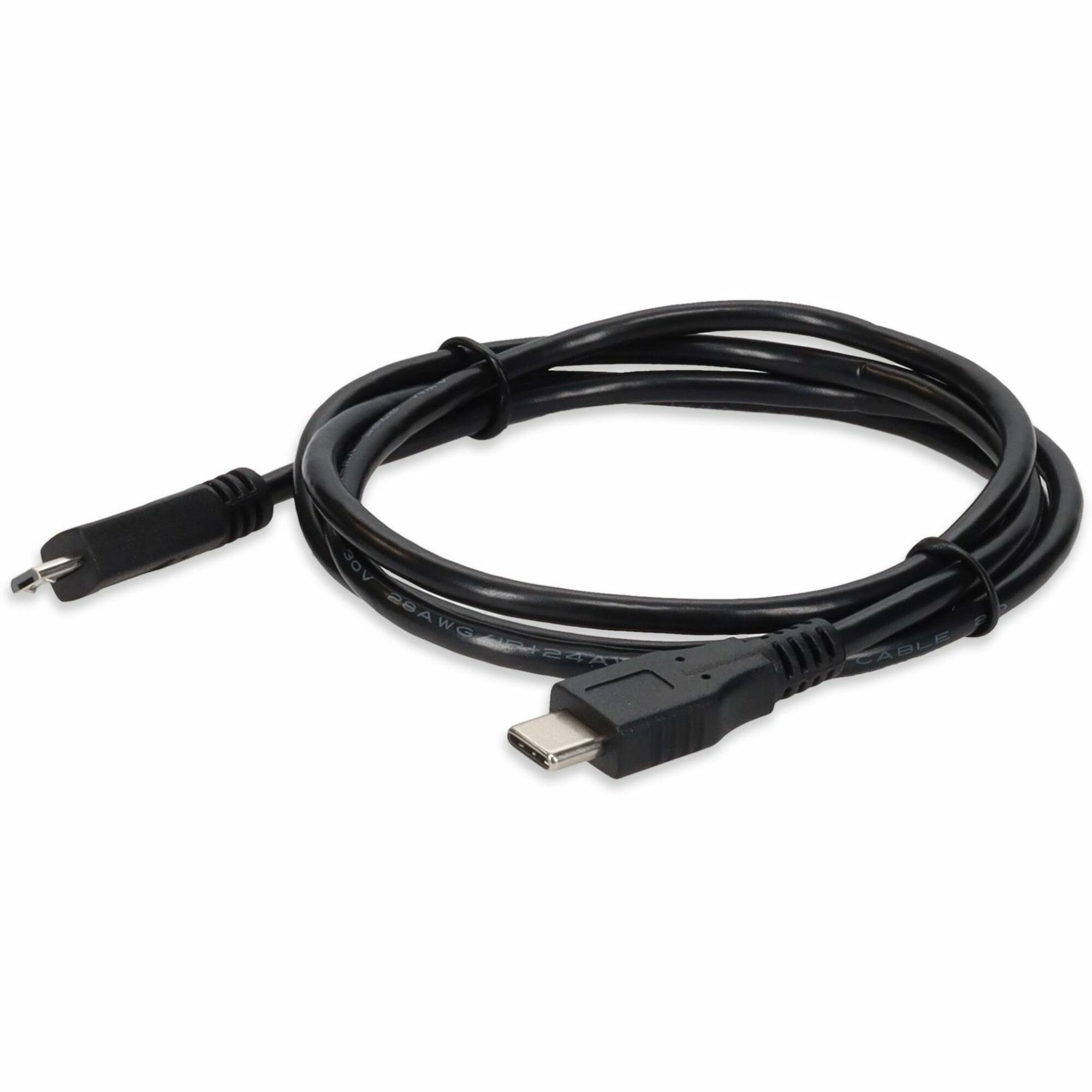 AddOn 5-Pack of 1m USB C 3.1 Male to Micro-USB B 2.0 Male Black Cables