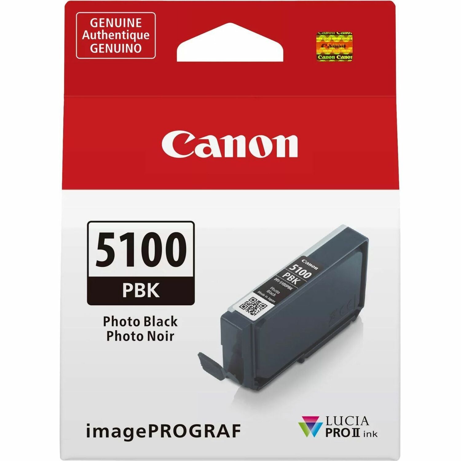 Canon Lucia PRO II PFI-5100 Original Inkjet Ink Cartridge - Photo Black - 1 Pack