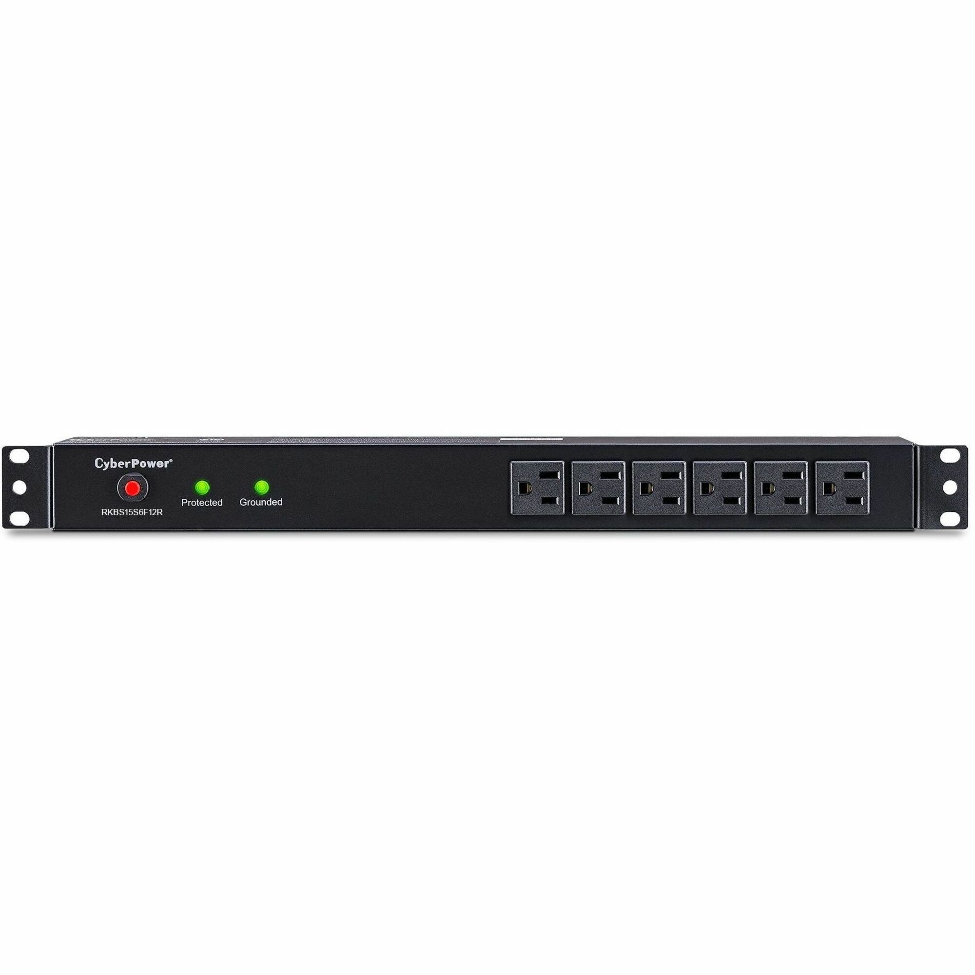 CyberPower RKBS15S6F12R Rackbar 18 - Outlet Surge Protector with 3600 J Surge Suppression
