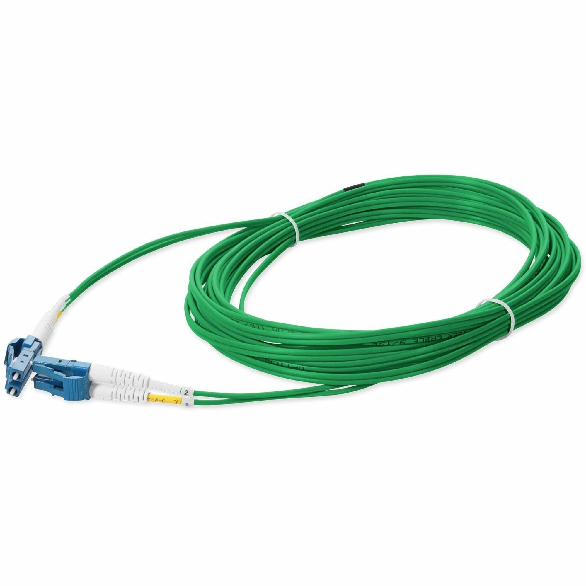 AddOn 3m LC to LC Green OS2 Duplex OFNR (Riser-Rated) SMF Fiber Patch Cable