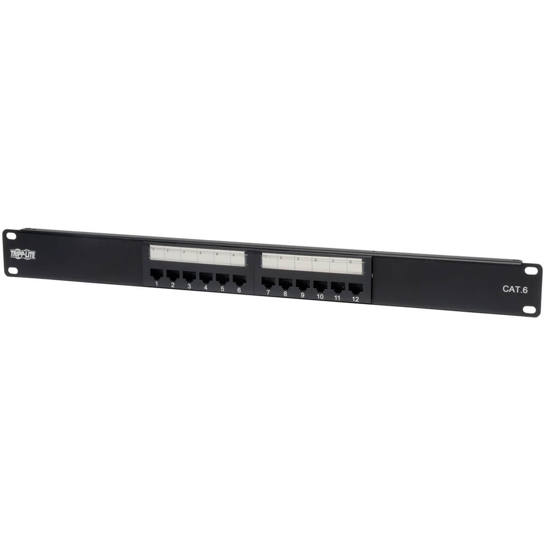 Eaton Tripp Lite Series 12-Port 1U Rack-Mount Cat6/Cat5 110 Patch Panel 568B, RJ45 Ethernet, TAA