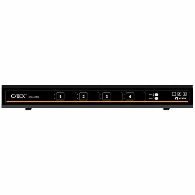 Vertiv Cybex SC800 Secure KVM| 4 Port Universal DP/H Single Display| CAC PP4.0