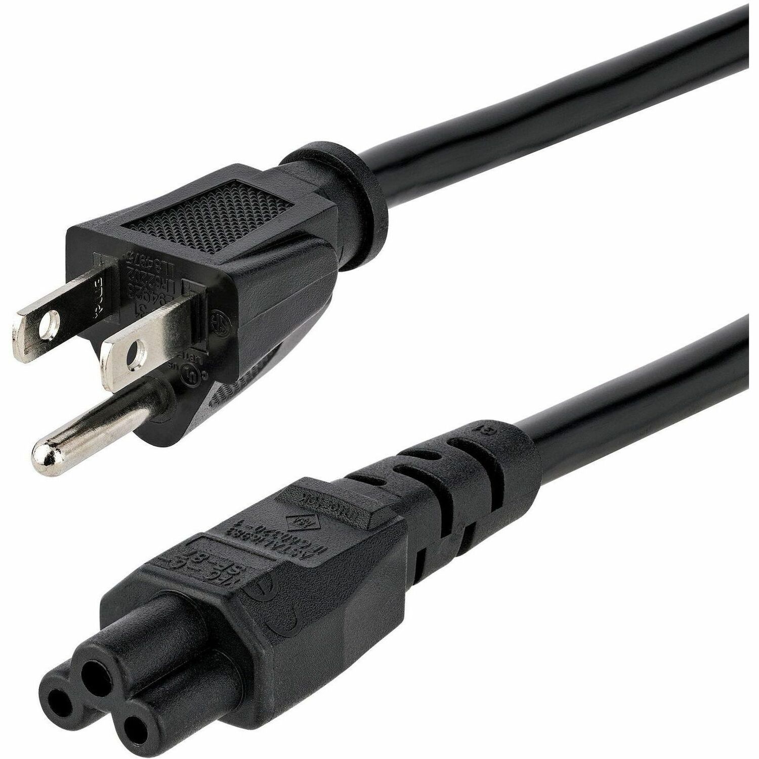 StarTech.com 6ft (1.8m) Laptop Power Cord, NEMA 5-15P to C5 (Clover Leaf), 10A 125V, 18AWG, Laptop Replacement Cord, Power Brick Cable
