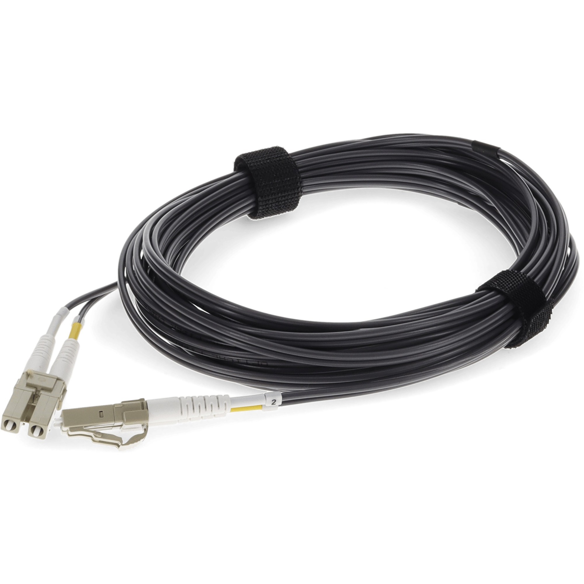 AddOn 3m LC to LC Gray OM4 Duplex OFNR (Riser-Rated) Fiber Patch Cable