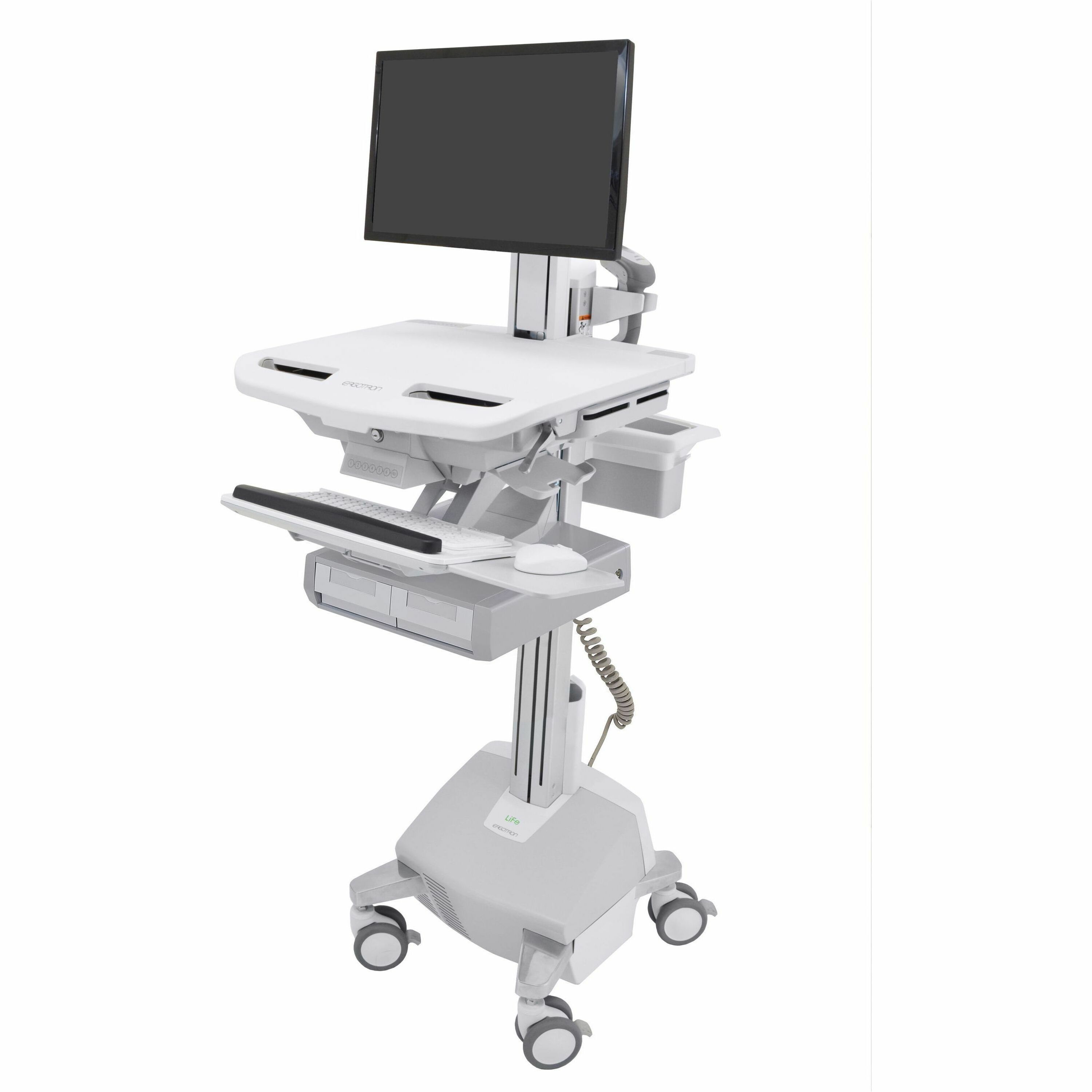 Ergotron StyleView Cart with LCD Pivot, LiFe Powered, 2 Drawers (2x1), US/CA/MX
