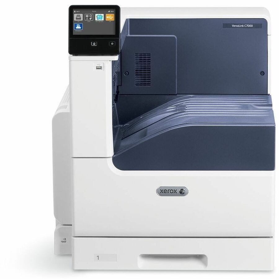 Xerox VersaLink C7000 Single Function Color Printer 35ppm. Duplex, 520 Sheet Standard Tray, 1200x2400 dpi Led, Postscript, 2GB 5 Inch Touch Screen User Interface