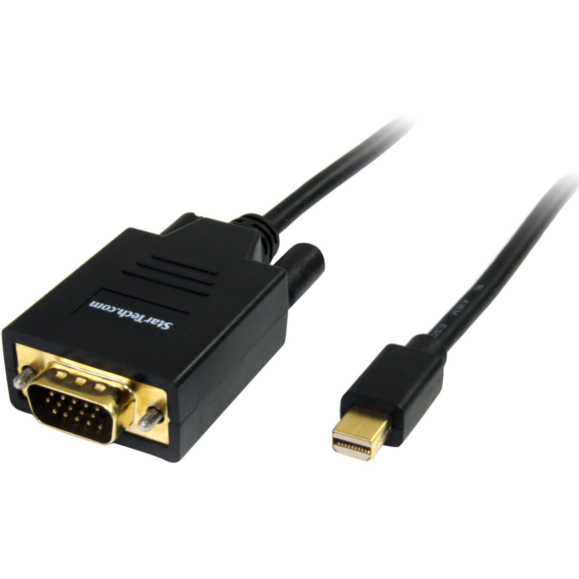 StarTech 6ft Mini DisplayPort to VGA Cable, Active Mini DP to VGA Adapter Cable, 1080p, mDP 1.2 to VGA Monitor/Display Converter Cable