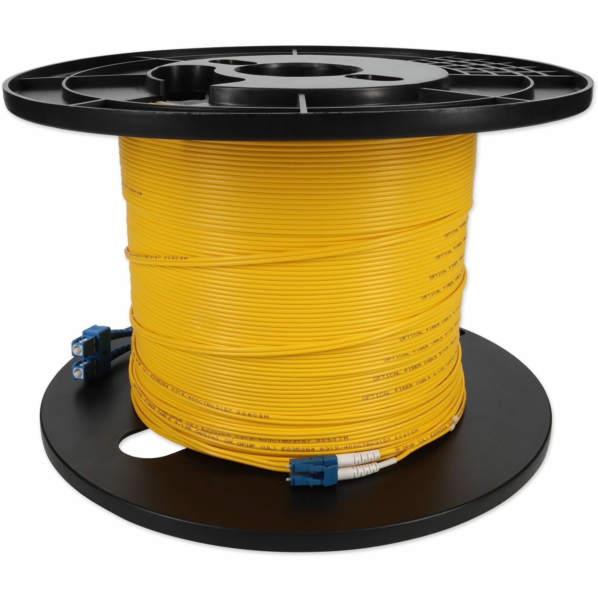 AddOn 91m SC to LC Yellow OS2 Duplex OFNP (Plenum-Rated) SMF Fiber Patch Cable