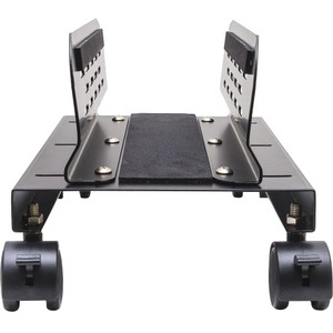 IO Crest Slim PC or UPS Metal Floor Stand with Adjustable Width and Caster Wheels