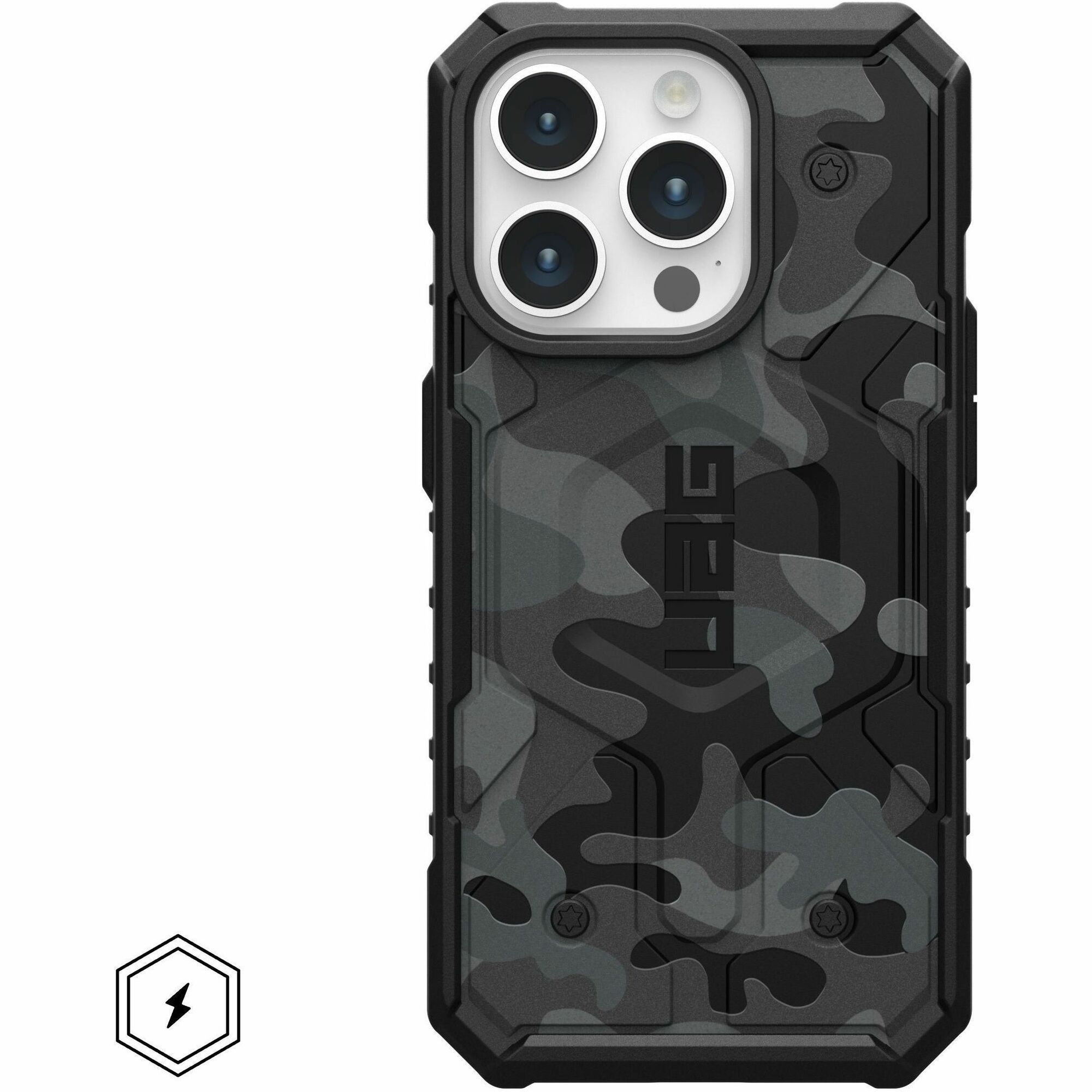 Urban Armor Gear Pathfinder SE iPhone 15 Pro Case - Midnight Camo