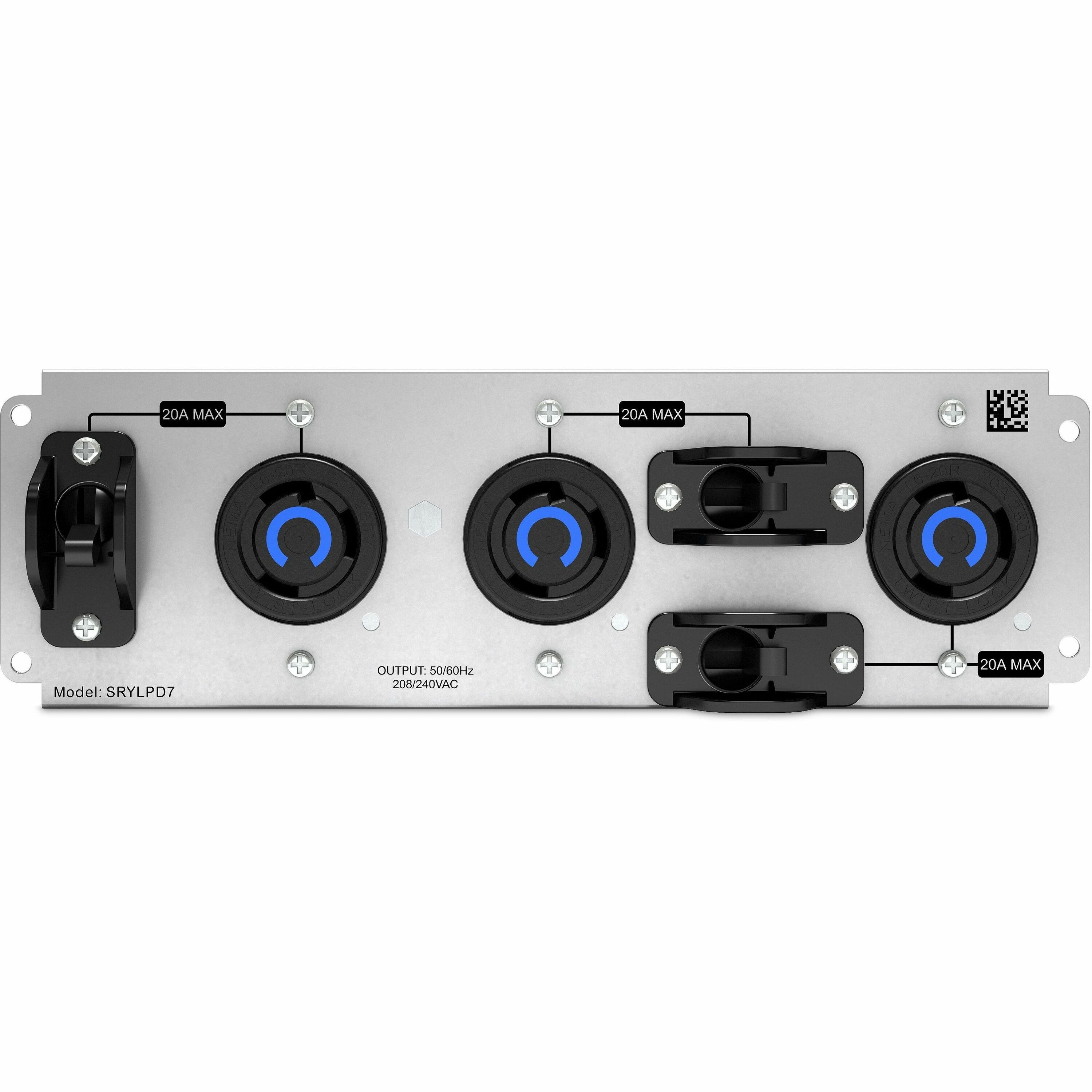 APC Backplate Kit with 3x NEMA L6-20R Outlets for Smart-UPS Modular Ultra