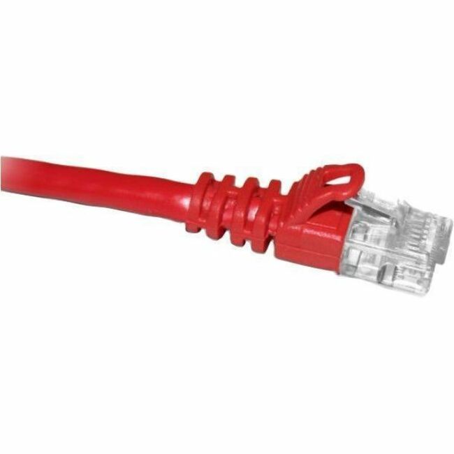 ENET Cat6a Red 15 Foot Patch Cable with Snagless Molded Boot (UTP) High-Quality Network Patch Cable RJ45 to RJ45 - 15Ft