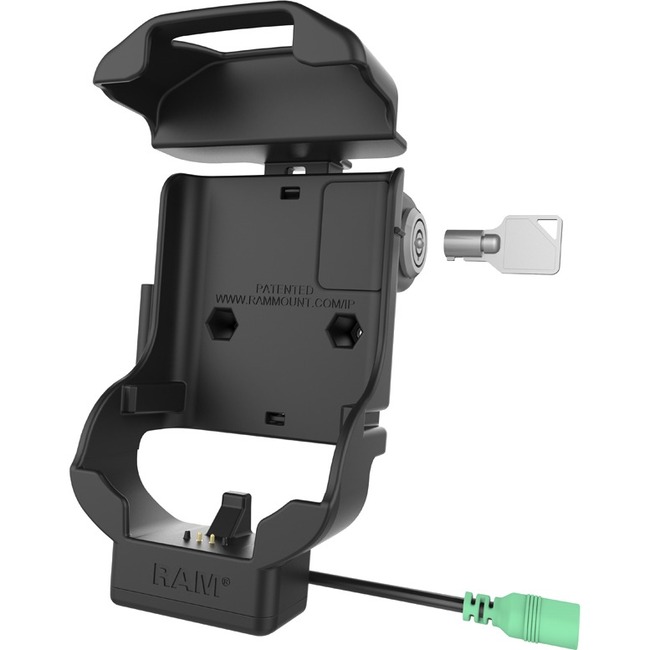 RAM Mounts Key-Locking Form-Fit Powered Cradle for Zebra TC70, 72, 75 & 77
