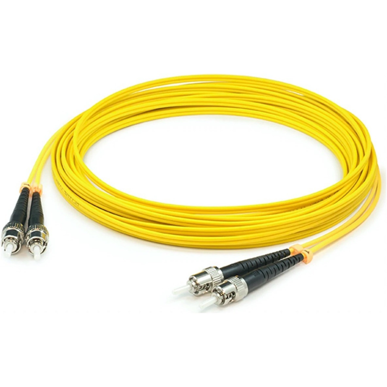 AddOn 59m ST to LC Yellow OS2 Duplex OFNP (Plenum-Rated) SMF Fiber Patch Cable