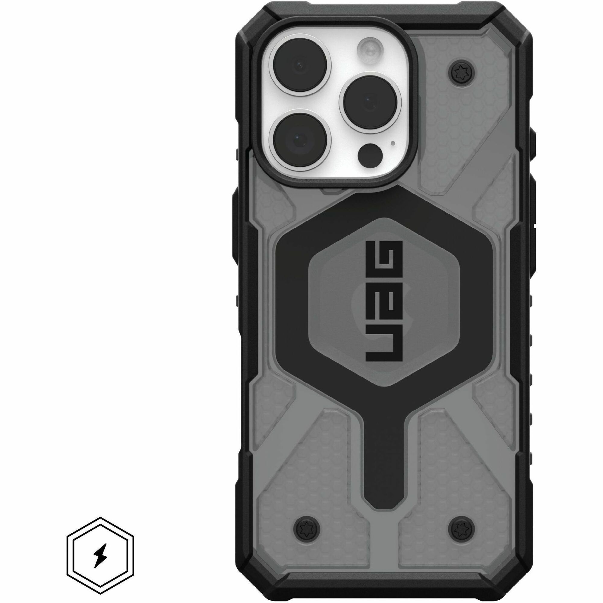 Urban Armor Gear Pathfinder Clear iPhone 16 Pro Case - Ash/Black