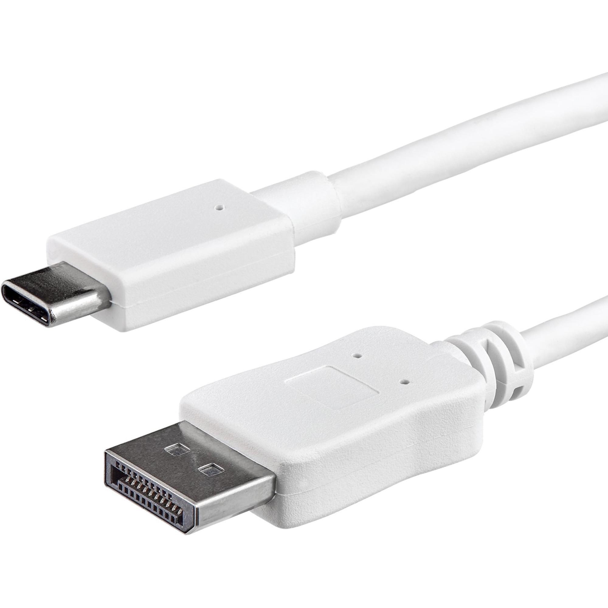 StarTech 3ft/1m USB C to DisplayPort 1.2 Cable 4K 60Hz - USB Type-C to DP Video Adapter Monitor Cable HBR2 - TB3 Compatible - White
