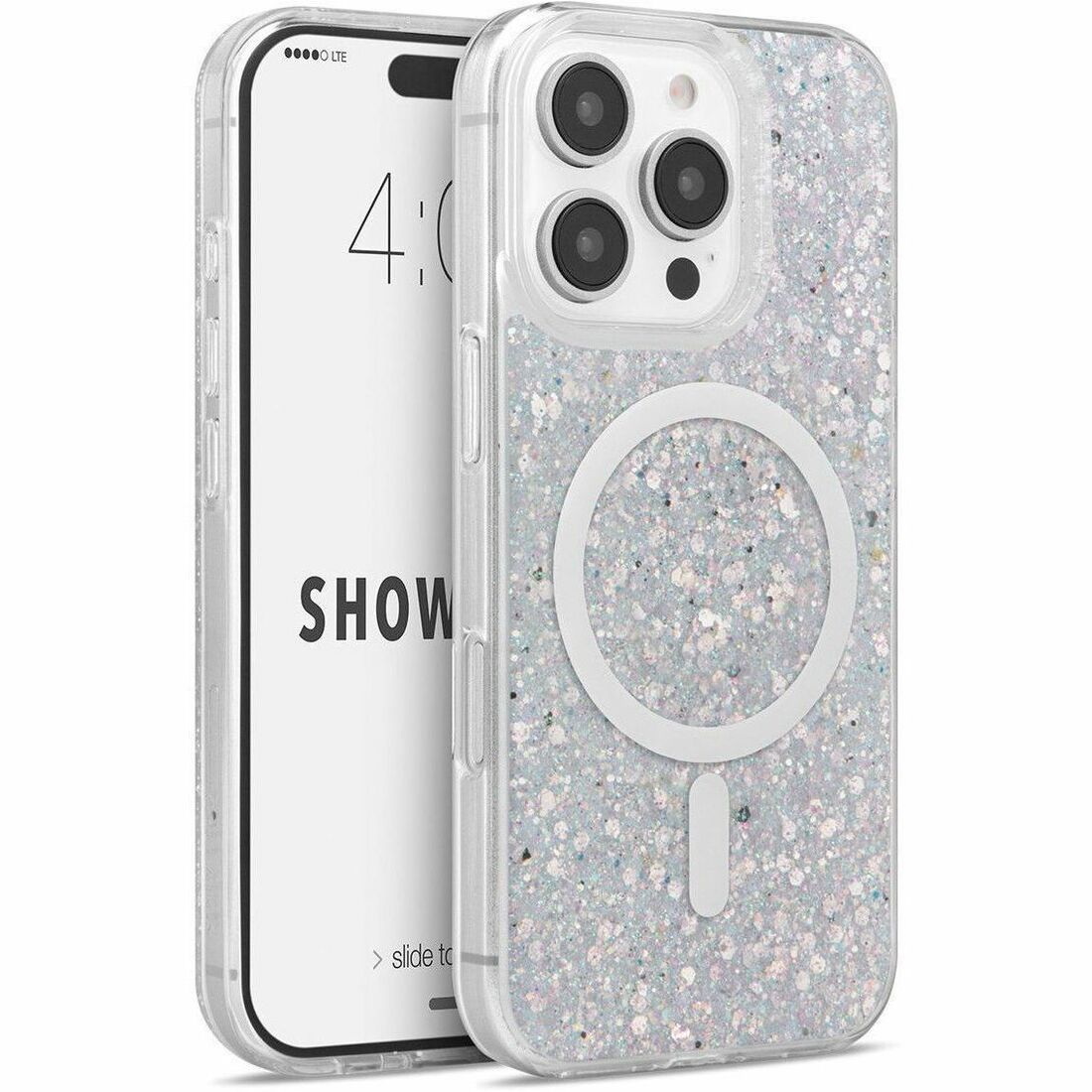 Cellairis Showcase Glam - iPhone 16 Pro Silver w/ MagSafe
