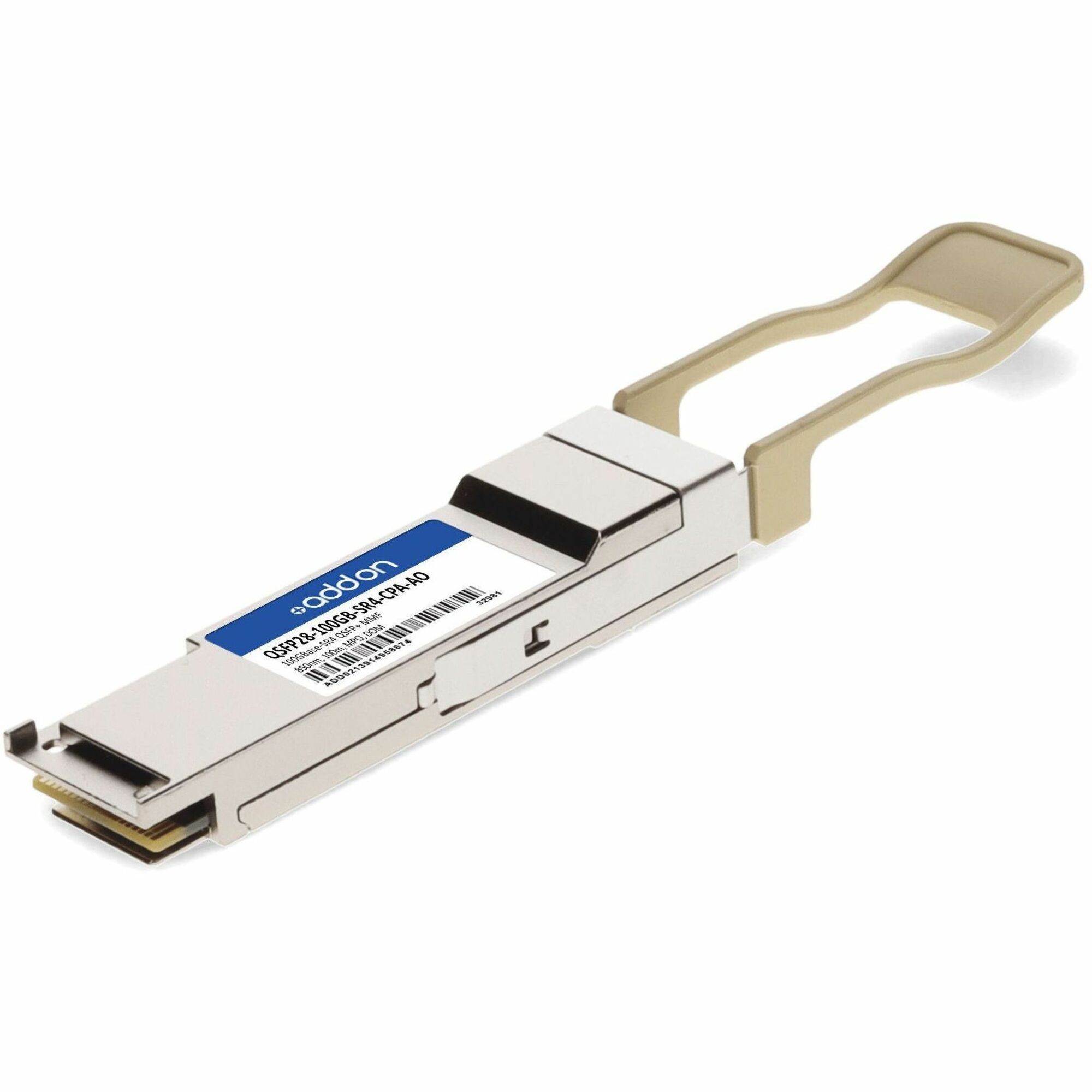 AddOn Cisco® and Palo Alto Networks® Compatible TAA Compliant 100GBase-SR4 QSFP28 Transceiver (MMF, 850nm, 100m, MPO, DOM)