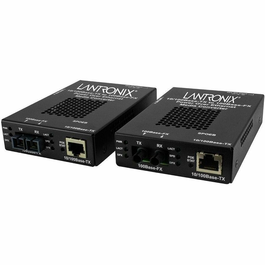 Stand-alone Fast Ethernet PoE Media Converter 10/100Base-TX PoE PSE to 100Base-FX