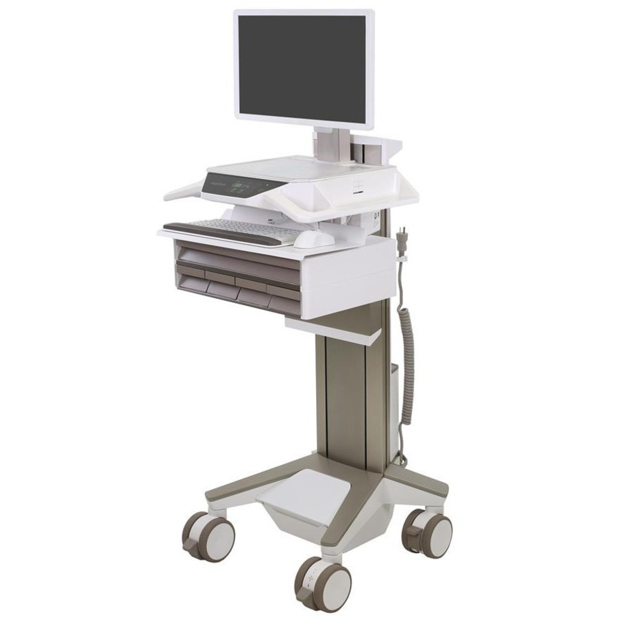 Ergotron CareFit Pro Electric Lift Cart, LiFe Powered, 5 Drawers (4x1+1), US/CA/MX