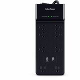 CYBERPOWER CSP806UC18 SURGE 800V 5-15P 6FT CORD BLACK