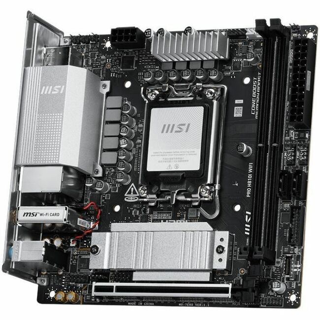 MSI H810I WIFI Gaming Desktop Motherboard - Intel H810 Chipset - Socket LGA-1851 - Mini ITX