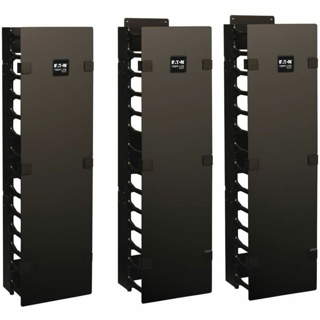 Eaton Tripp Lite Series SmartRack 6-in. (15.24 cm) Wide High Capacity Vertical Cable Manager - Double finger duct with cover
