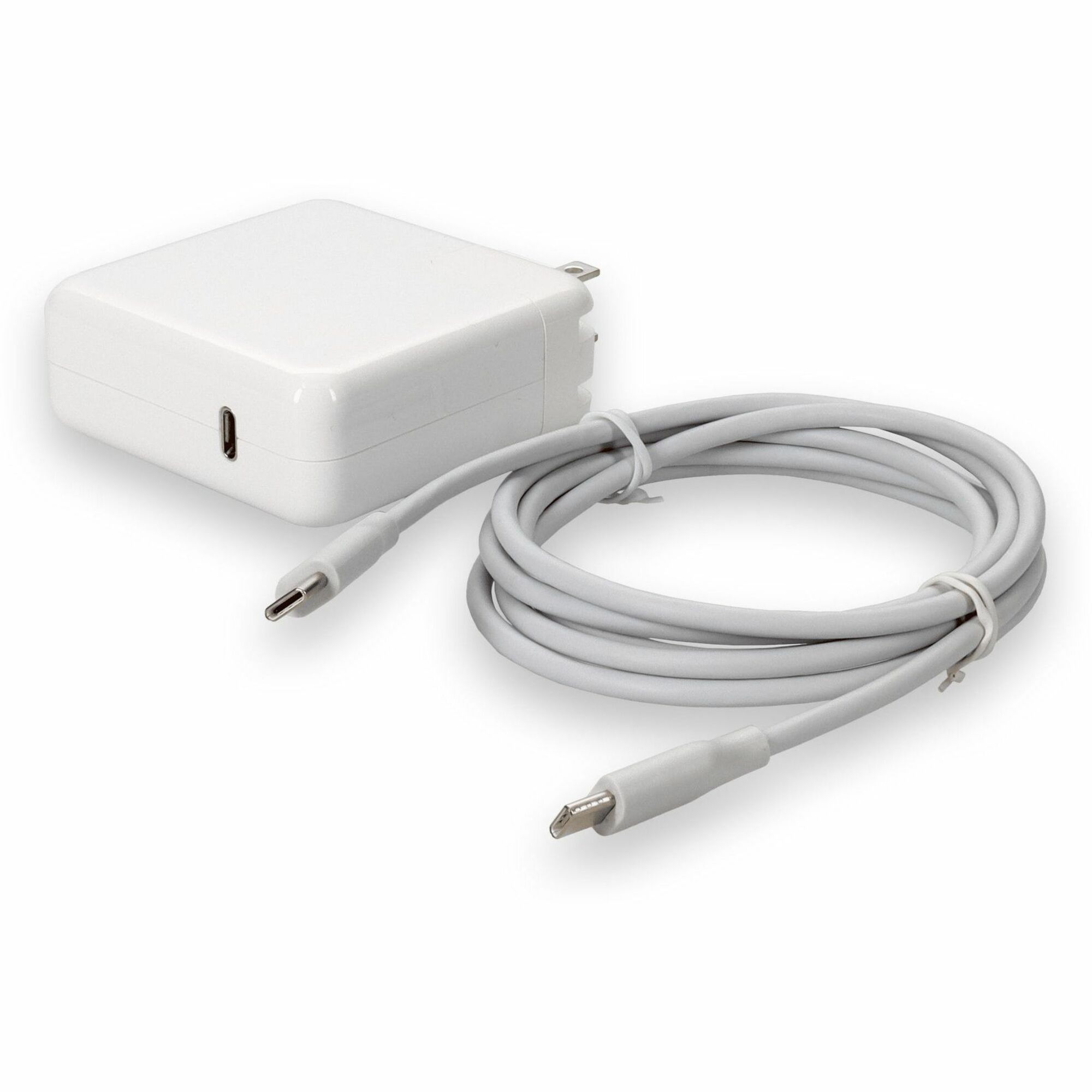 AddOn 6ft Apple Computer MRW22LLA Compatible 60W 20V at 4.25A White USB-C Laptop Power Adapter and Cable