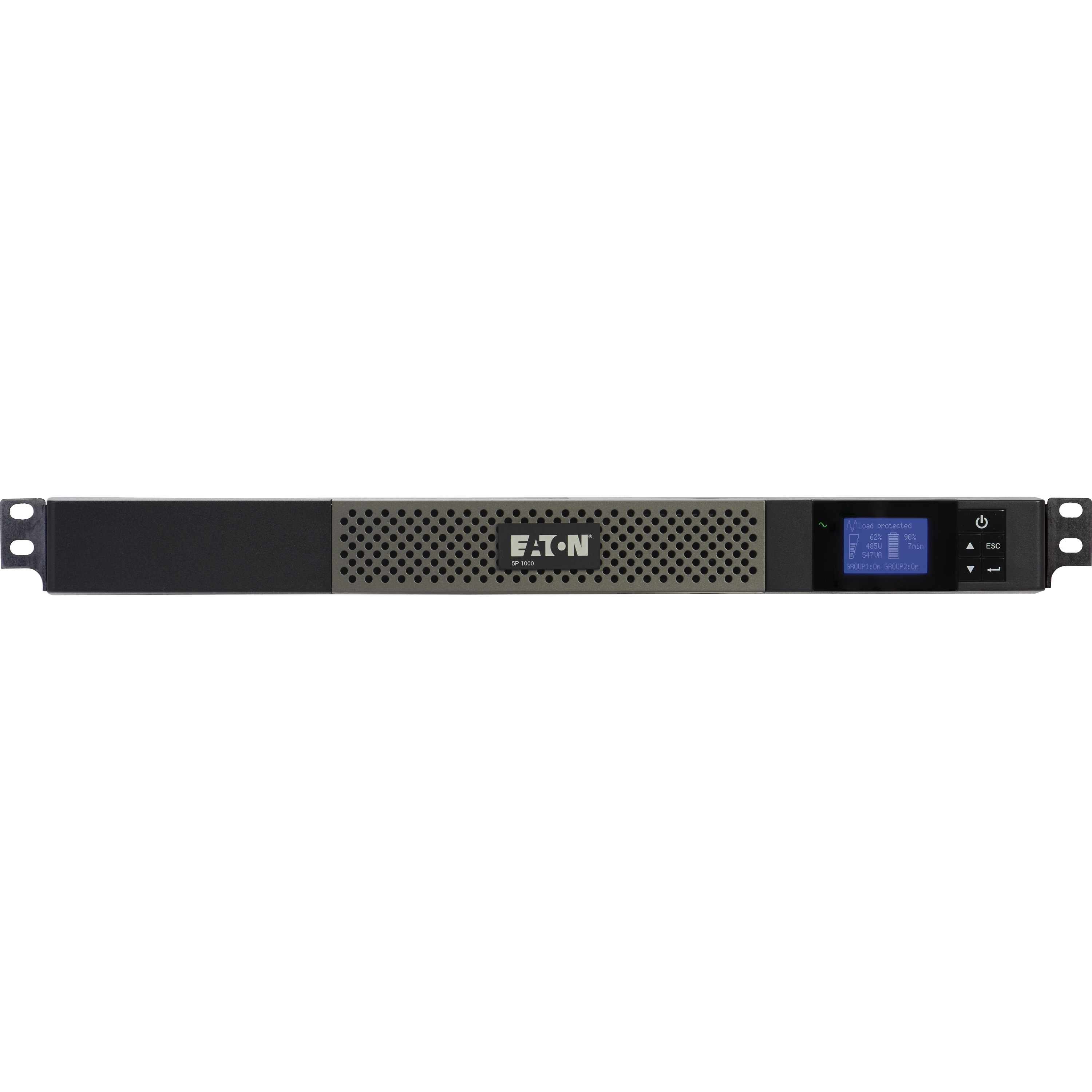 Eaton 5P 1000VA 770W 120V Line-Interactive UPS, 5-15P, 5x 5-15R Outlets, True Sine Wave, Cybersecure Network Card Option, 1U