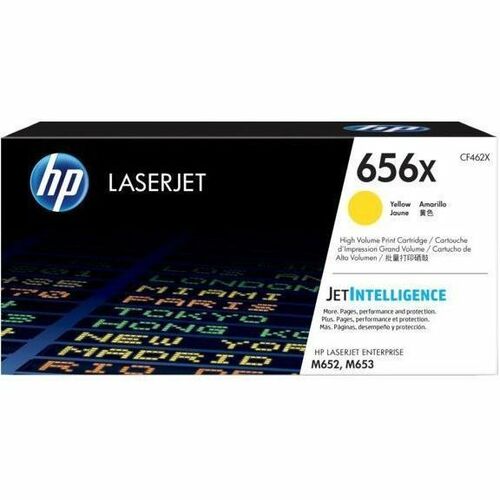 HP 656X (CF462X) Original High Yield Laser Toner Cartridge - Yellow - 1 Each
