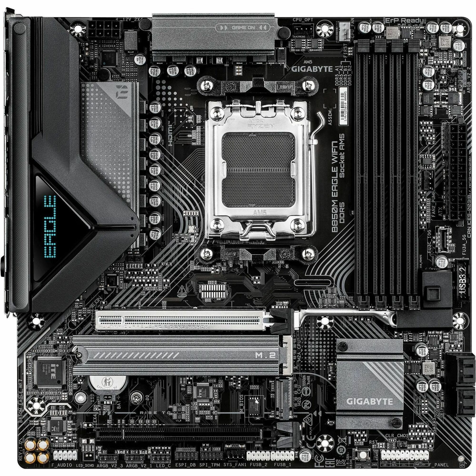 GIGABYTE Ultra Durable B850M EAGLE WIFI7 Gaming Desktop Motherboard - AMD B850 Chipset - Socket AM5 - Micro ATX