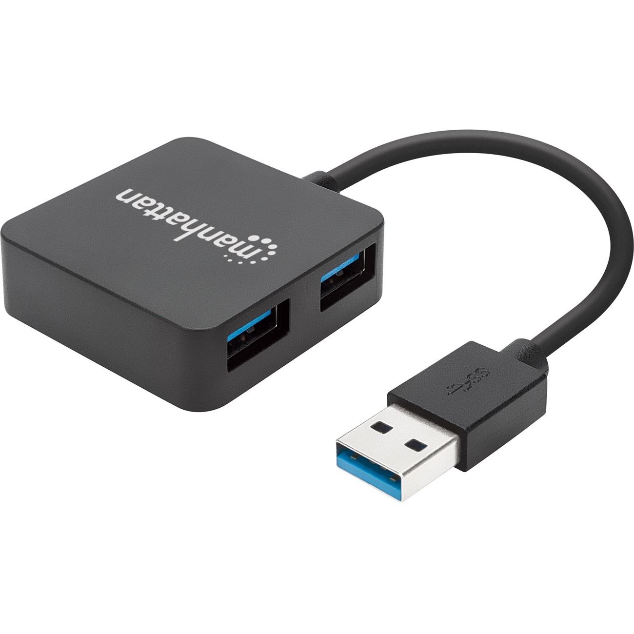 USB-A 4-Port Hub, 4x USB-A Ports, 5 Gbps (USB 3.2 Gen1 aka USB 3.0), Bus Power, Fast charging x1 Port up to 0.9A or x4 Ports with power jack (not included), SuperSpeed USB, Black, Three Year Warranty, Equivalent to ST4300MINU3B