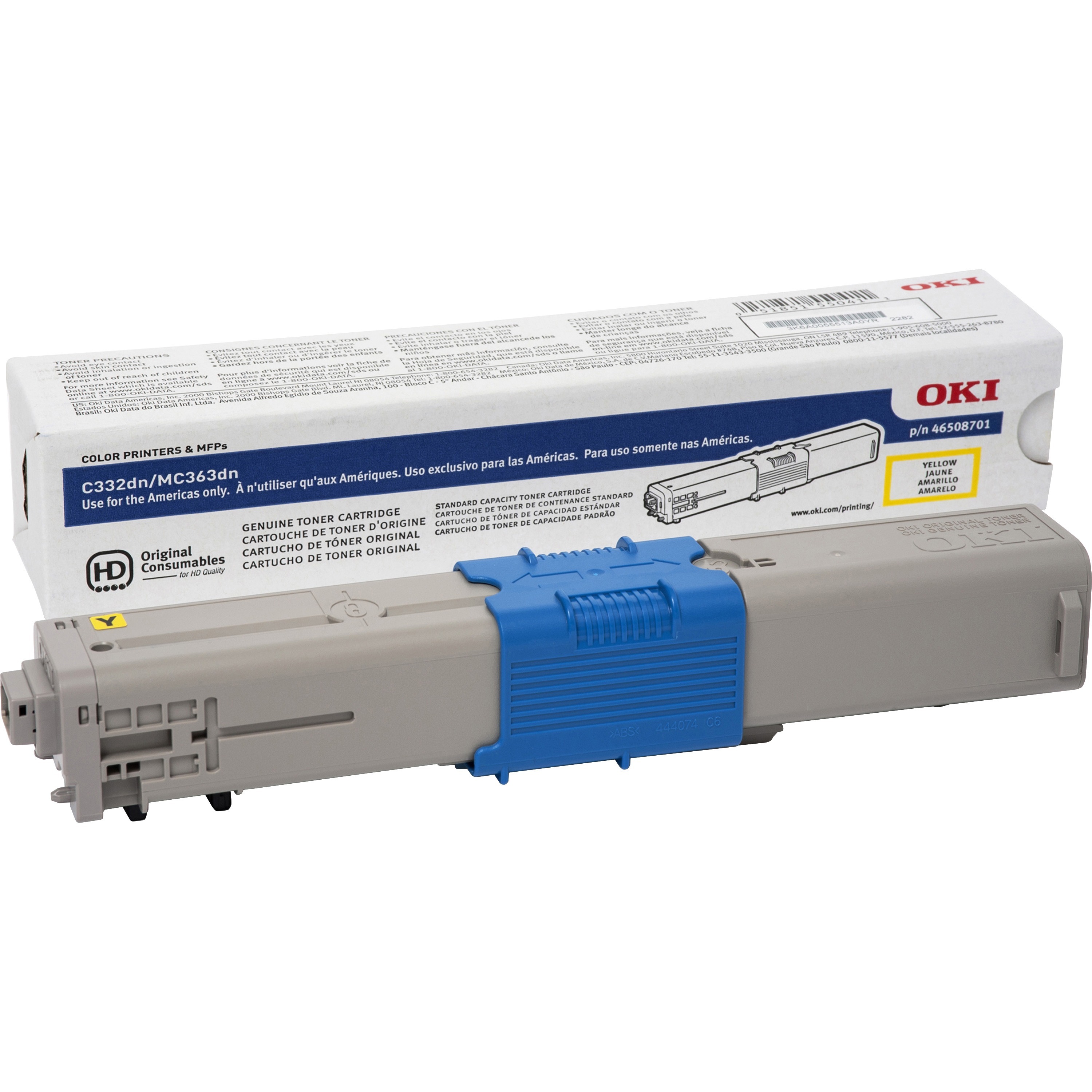 Oki Original LED Toner Cartridge - Yellow - 1 Each