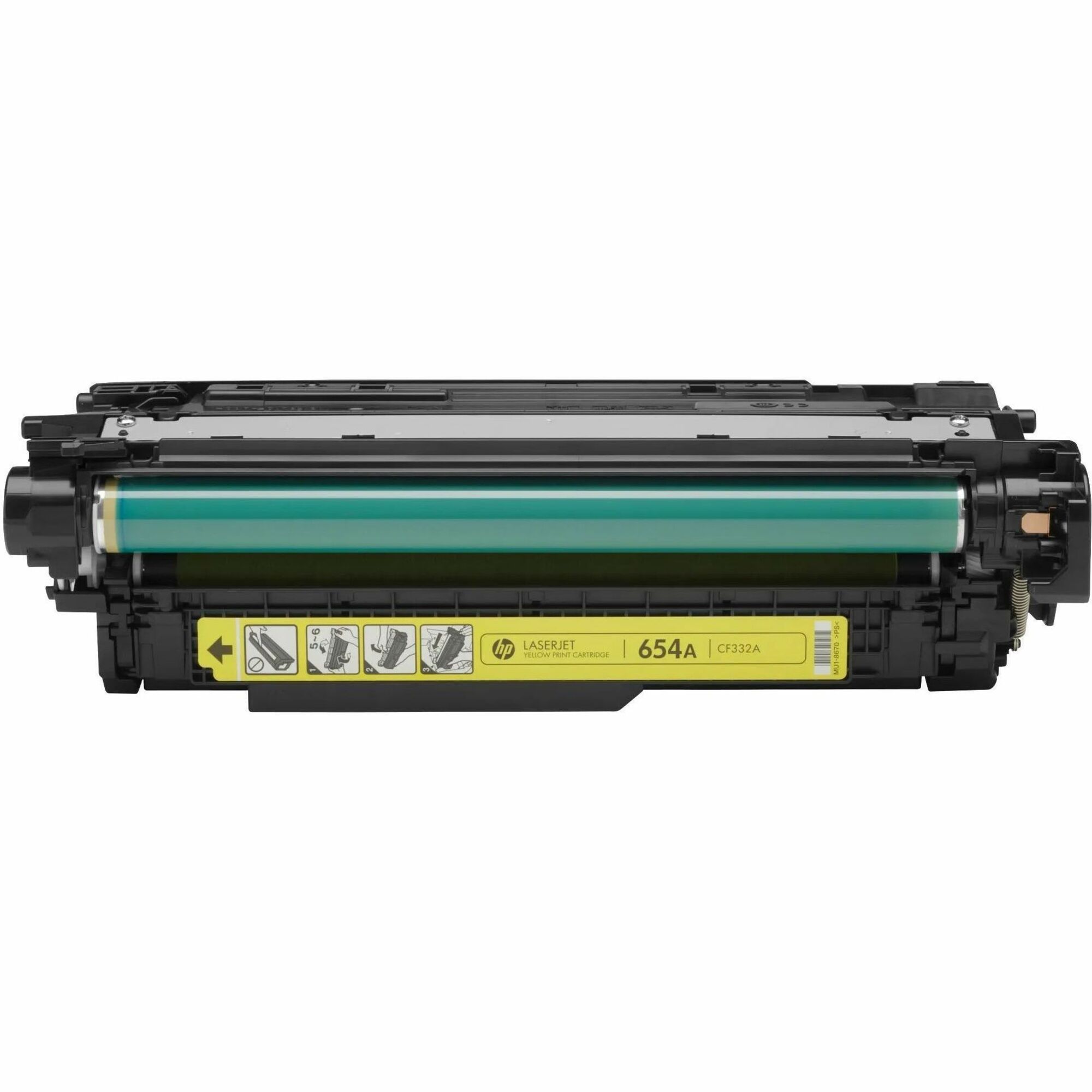HP 654A (CF332A) Original Laser Toner Cartridge - Single Pack - Yellow - 1 Each