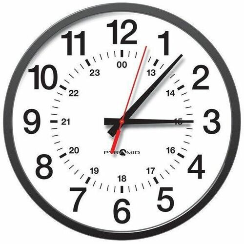 Pyramid Time Systems 13" PoE IP Network 12-Hour Analog Wall Clock