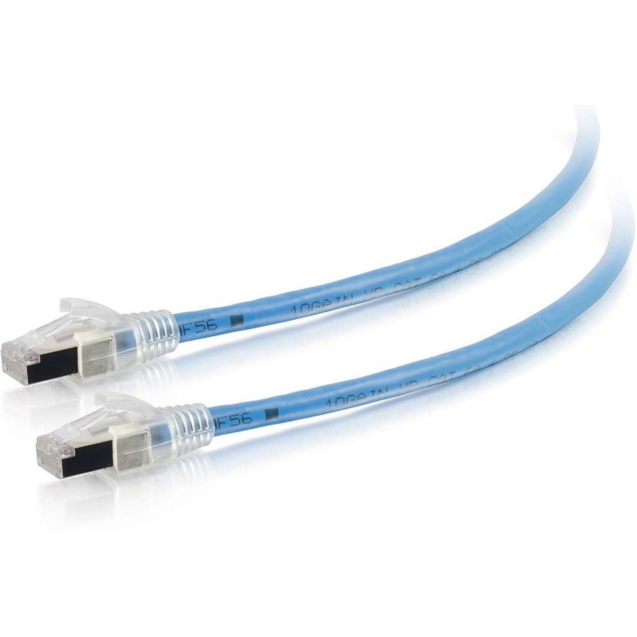 C2G 150ft HDBaseT Cat6a Discontinuous Shielded Ethernet Cable - Cat6a Network Patch Cable - PoE - TAA Compliant - Blue