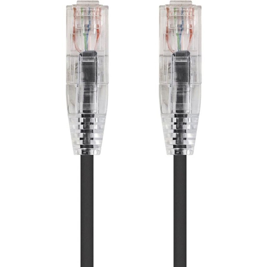 Monoprice SlimRun Cat6 28AWG UTP Ethernet Network Cable, 10ft Black